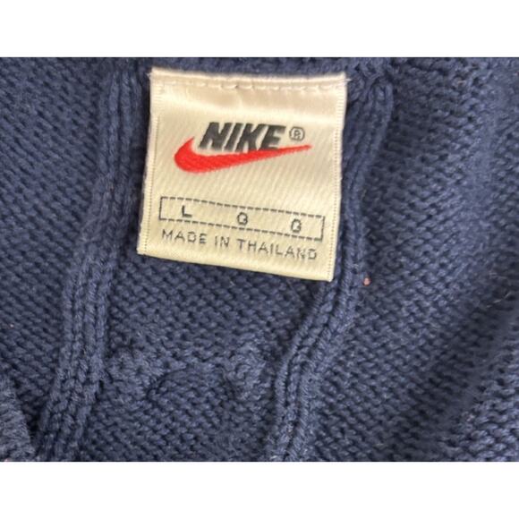 Vintage Nike court Knit Vest logo Men’s Size Large Navy And White Rare Alcaraz - Picture 5 of 6